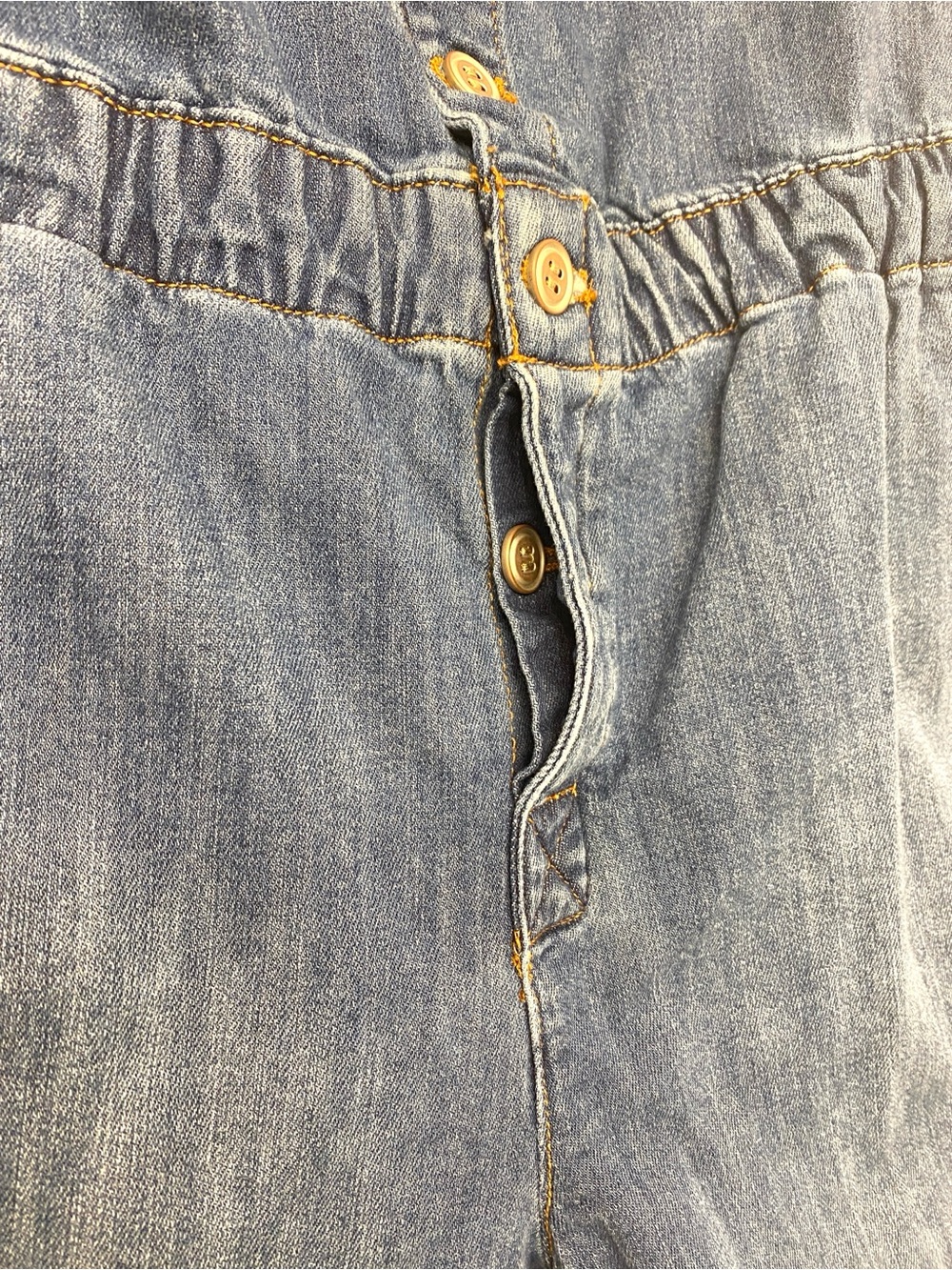 Anthropologie Pilcro Strapless Denim Romper Medium Blue Wash Cotton M Boho - Picture 6 of 15